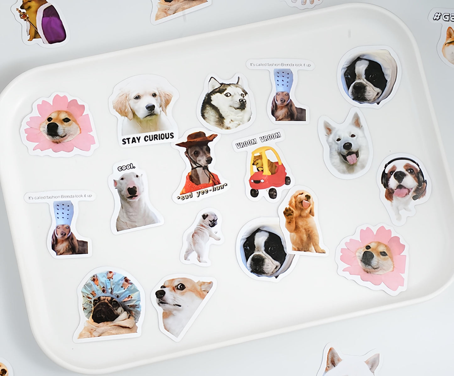 46pcs Cute Dog Sticker Pack | Funny Dog Sticker | Junk Journal Stickers | Planner Sticker Set | Scrapbooking Kids Craft Supplies