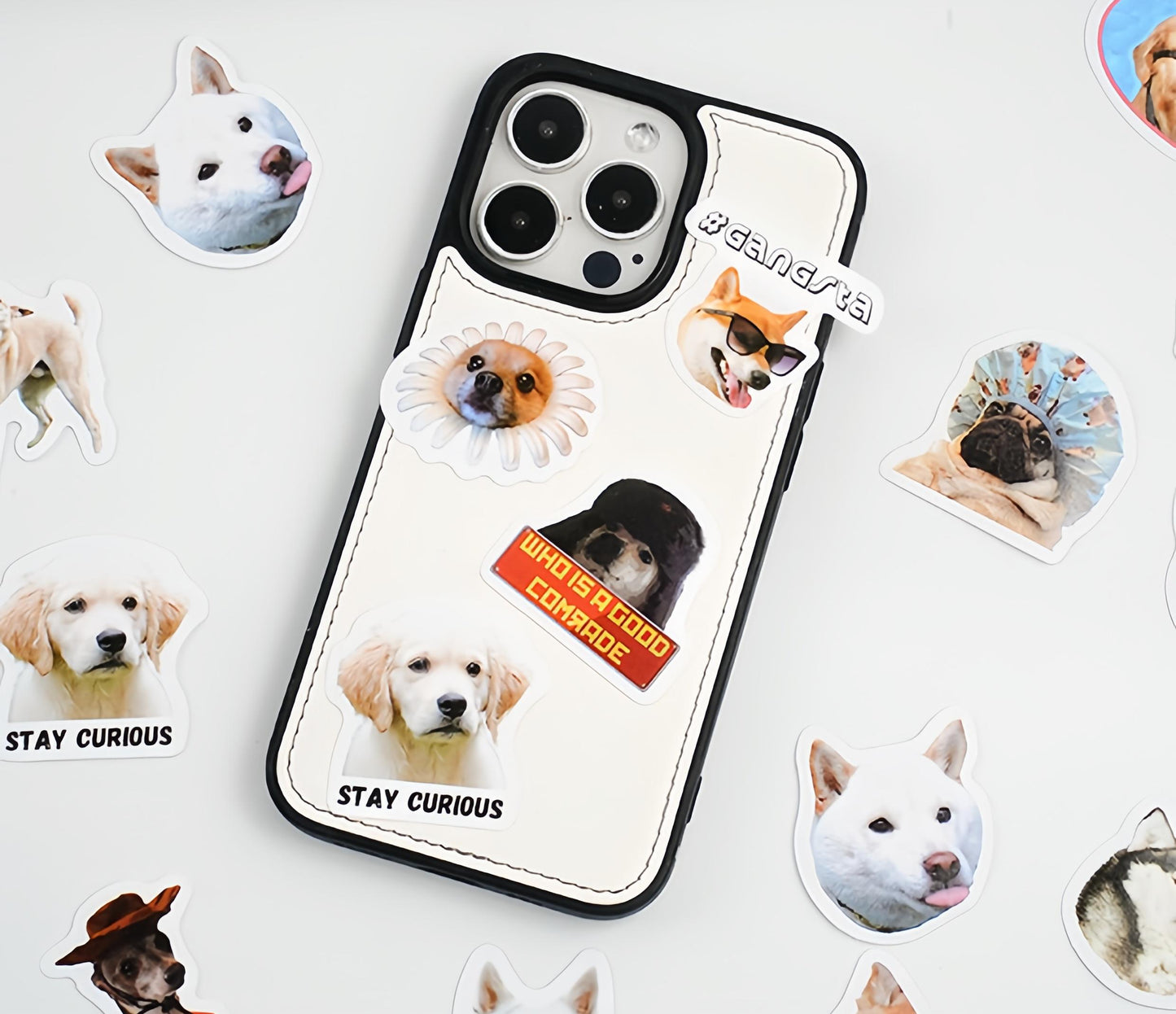 46pcs Cute Dog Sticker Pack | Funny Dog Sticker | Junk Journal Stickers | Planner Sticker Set | Scrapbooking Kids Craft Supplies