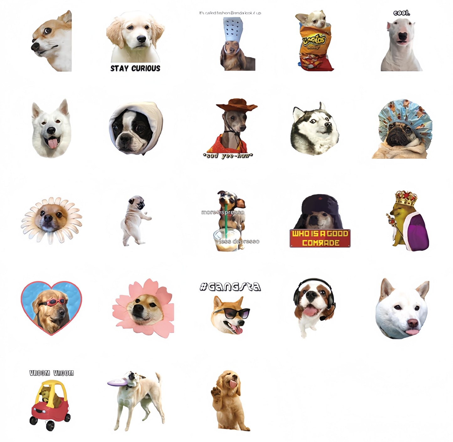 46pcs Cute Dog Sticker Pack | Funny Dog Sticker | Junk Journal Stickers | Planner Sticker Set | Scrapbooking Kids Craft Supplies