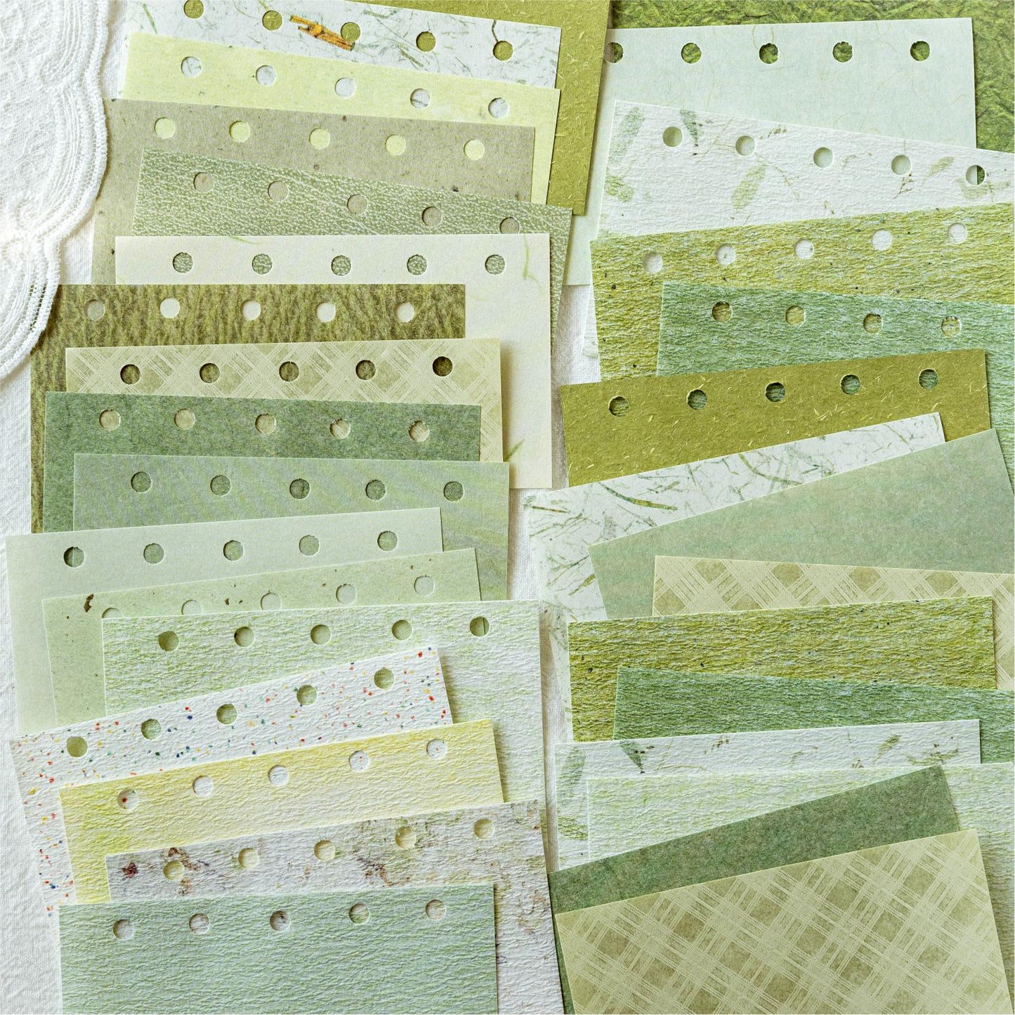 50 Sheets Material Paper | Textured Paper for Writing Drawing Card Making Journaling Scrapbooking|Junk Journal Collage Starter