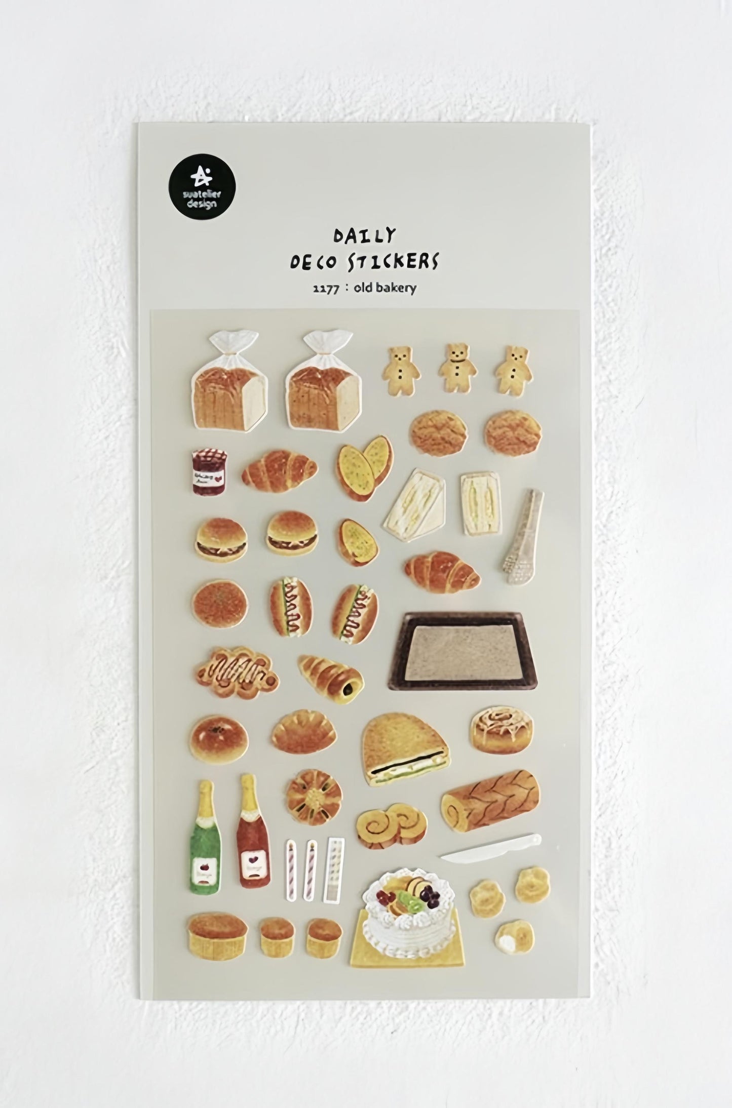 Suatelier Korean Old Bakery Stickers | Bread Cake Planner Decorative Stickers | Bujo Junk Journal Scrapbooking Supplies