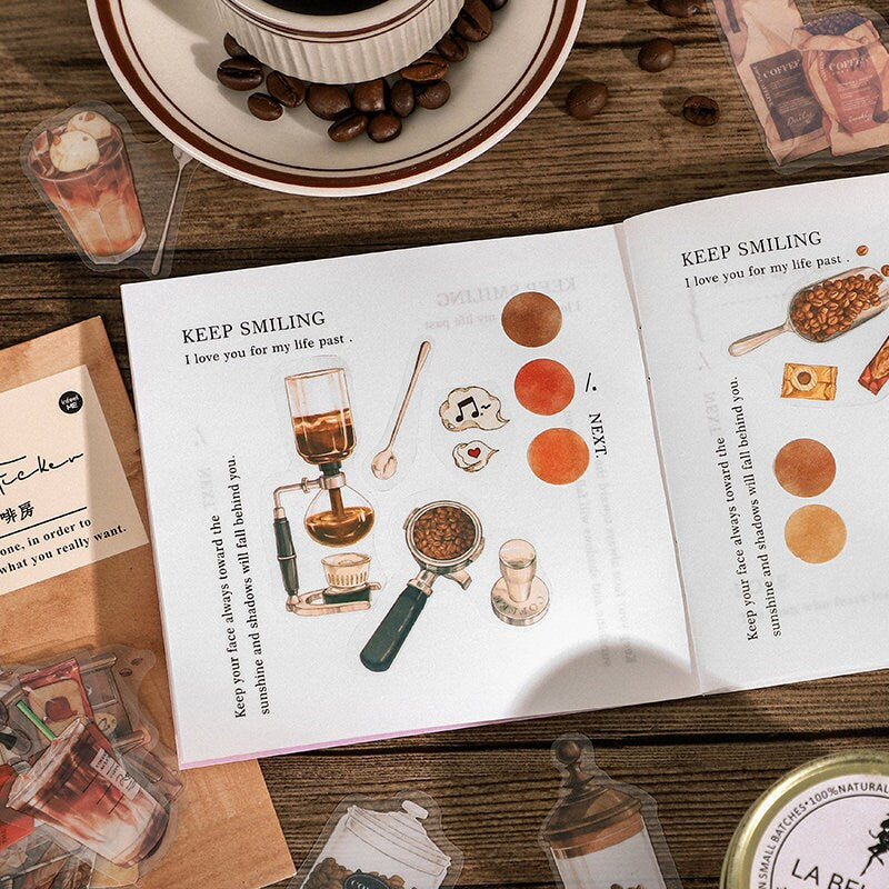 The Good Life Deco Stickers | Coffee | Stationery | | Scrapbooking | Sticker Pack | Die Cut