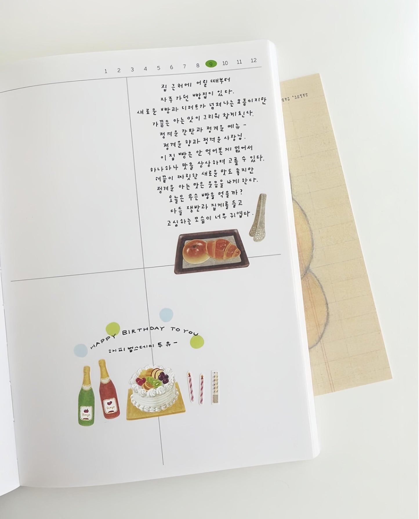 Suatelier Korean Old Bakery Stickers | Bread Cake Planner Decorative Stickers | Bujo Junk Journal Scrapbooking Supplies