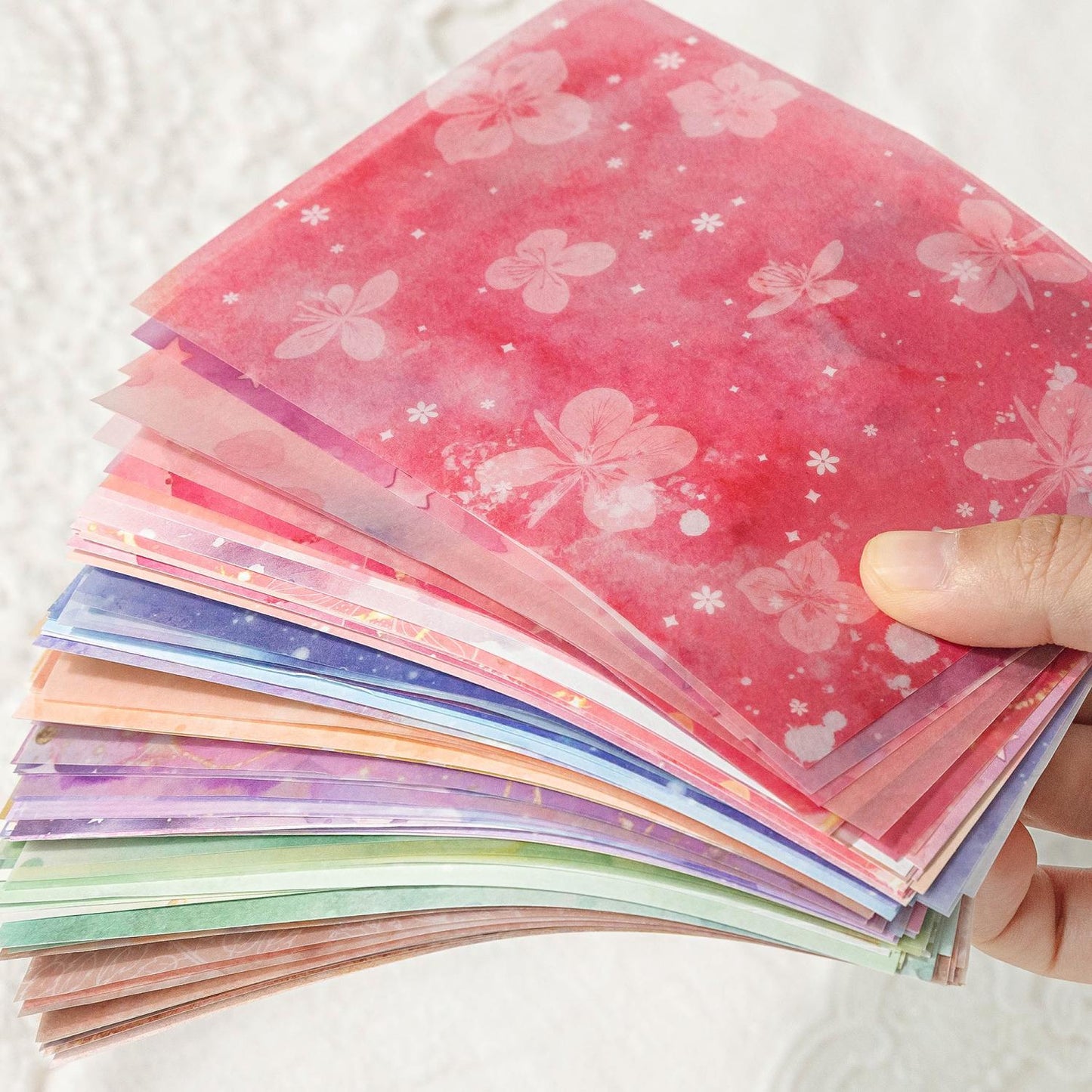 Color Blur Series Dual-Texture Paper | Vibrant Craft Paper Material Background Paper | Planners Bullet Journals Junk Journals Scrapbooking