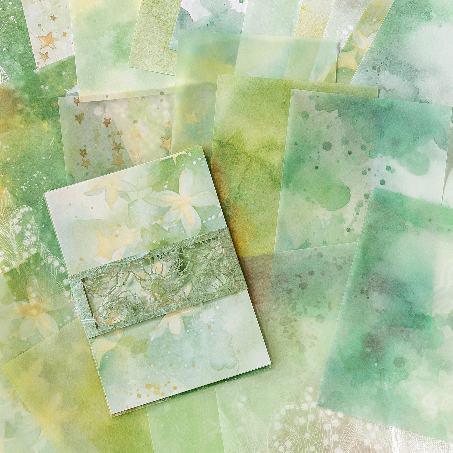Color Blur Series Dual-Texture Paper | Vibrant Craft Paper Material Background Paper | Planners Bullet Journals Junk Journals Scrapbooking