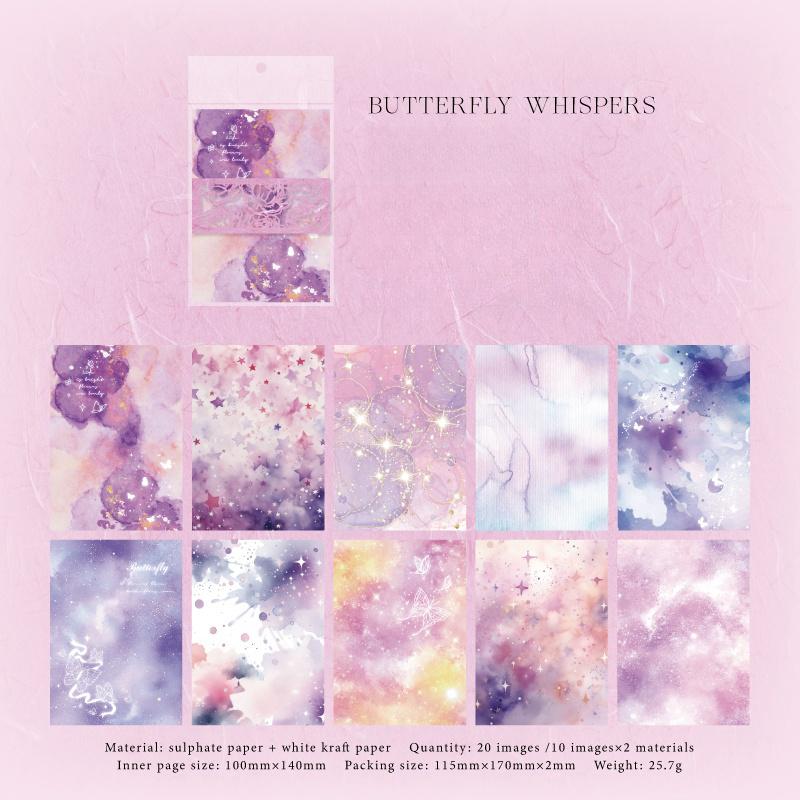 Color Blur Series Dual-Texture Paper | Vibrant Craft Paper Material Background Paper | Planners Bullet Journals Junk Journals Scrapbooking