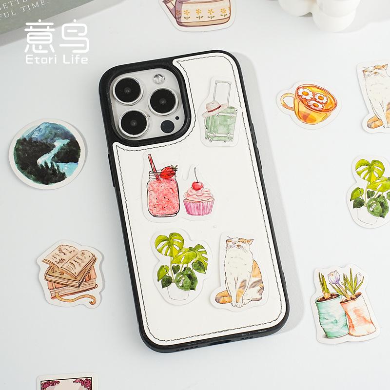 46pcs Handdrawn Summer Daiy Life Aesthetics Sticker Pack | Life Stickers | Planner Sticker Set | Junk Journal | Die Cut Deco Stickers