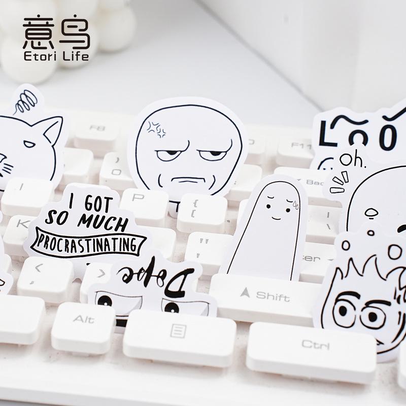 46pcs Interesting Soul Sticker Pack | Funny Expression Junk Journal Stickers | Planner Sticker Set | Scrapbooking Kids Craft Supplies