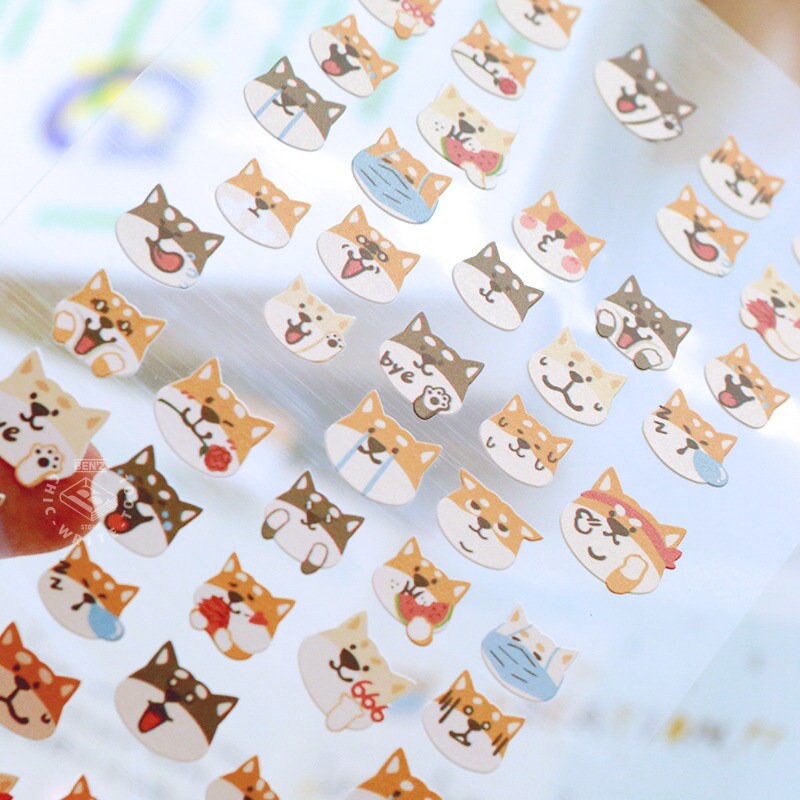 Cute Cat Dog Emotion Sticker Pack Stickers / Planner Sticker Set / Junk Journal / Planner Sticker Set