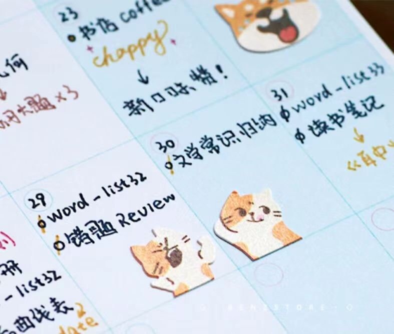 Cute Cat Dog Emotion Sticker Pack Stickers / Planner Sticker Set / Junk Journal / Planner Sticker Set
