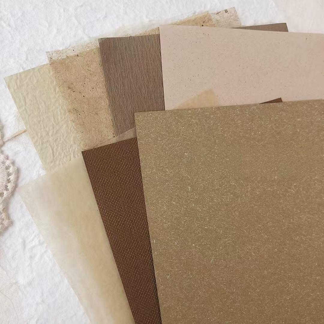 30 Sheets Mixed Material Paper Pack | A5 Size | Cotton Crepe Mulberry Tissue Decoupage Paper | Junk Journal Collage Starter