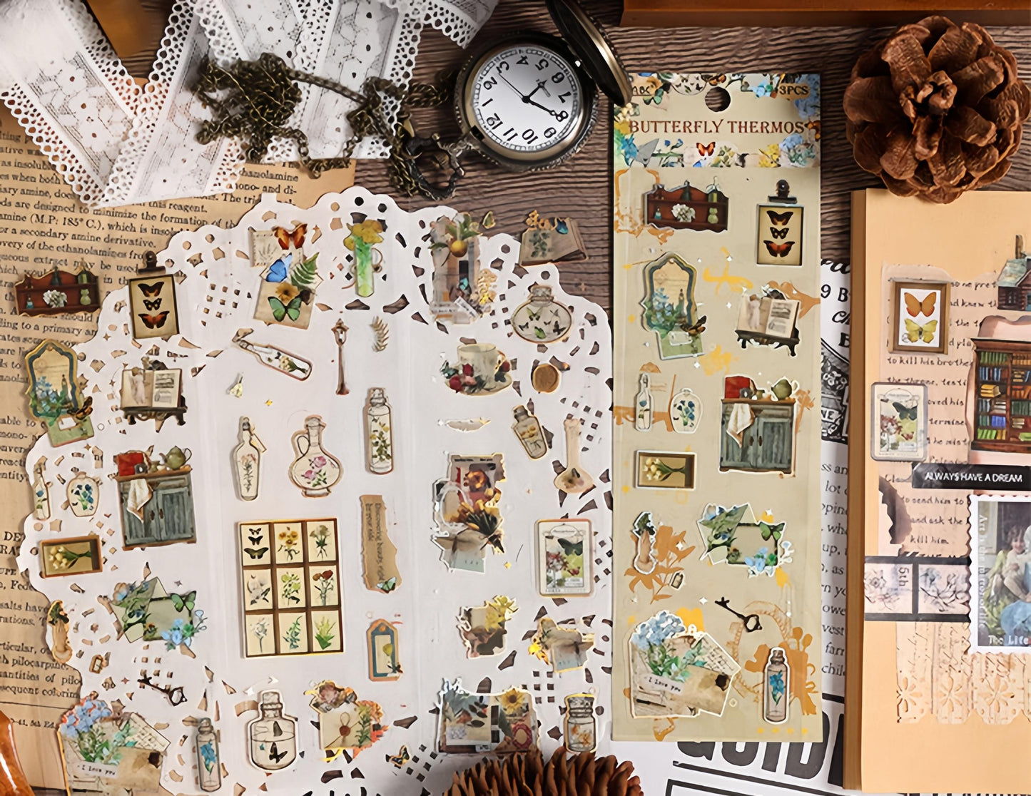 Tale of Middle Ages | Retro Stickers | Planner Sticker Set|Junk Journal Bullet Journal Deco Stickers | Scrapbooking Collage Craft Supplies