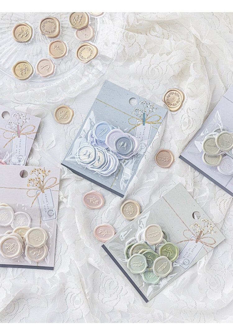 18pcs Sealing Wax Sticker Pack / Envelope Sealing / Wax Sealing Sticker / Junk Journal / Card Making / Journaling Planner Supplies