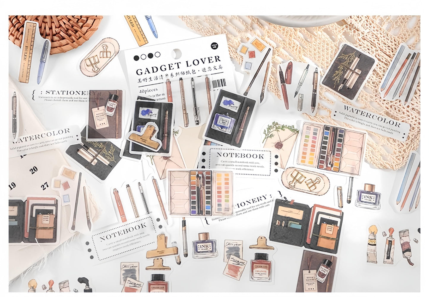 Good Life Decorative Stickers | Beauty Makeup Stationery Perfume | Scrapbooking Journal Planner Sticker Pack | Die Cut Stickers