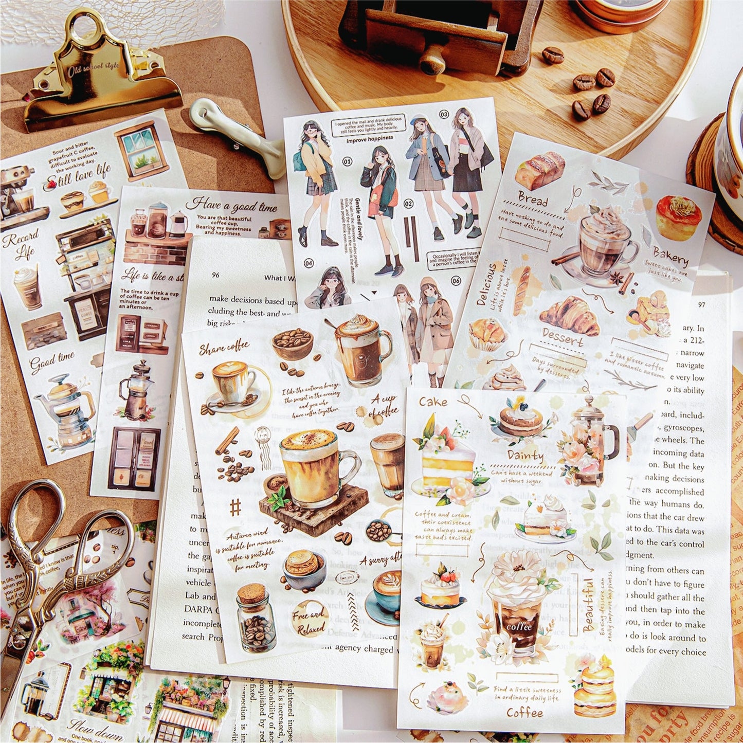 Vintage Character PET Transfer Stickers | Girl Stickers | Junk Journal | Planner Scrapbooking Kids Craft Collage Kit Vintage Journaling
