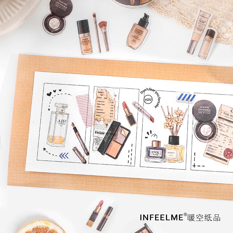 Good Life Decorative Stickers | Beauty Makeup Stationery Perfume | Scrapbooking Journal Planner Sticker Pack | Die Cut Stickers