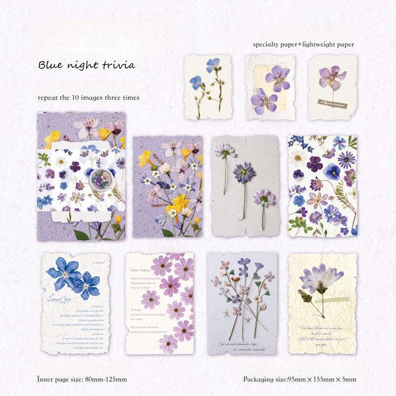 Flower Language Retro Material Paper Pack | Flowers Background Paper Junk Journal Kit | Material Pack | Journaling Scrapbooking Supplies