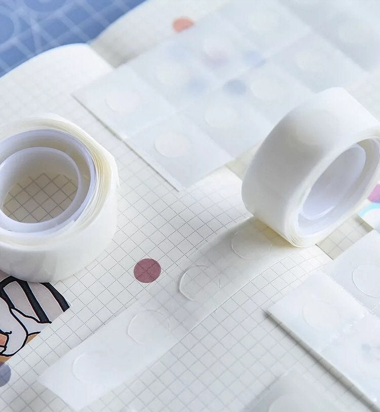 100 Point Dots | Removable Adhesive Point Tape | Double Sided Dots Stickers for Craft Wedding Decoration | Balloon Glue
