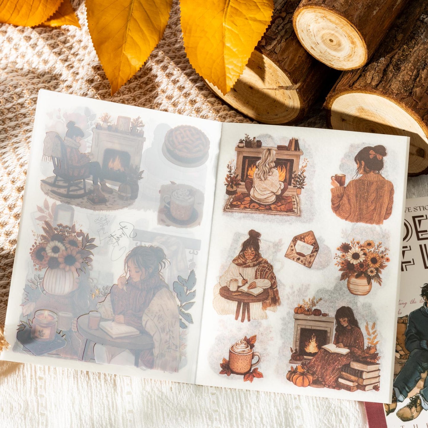Poetic Life 20 Sheets Character Girl Life Aesthetic Sticker Book|Planner Junk Journal Decorative Stickers Scrapbooking Collage Supplies