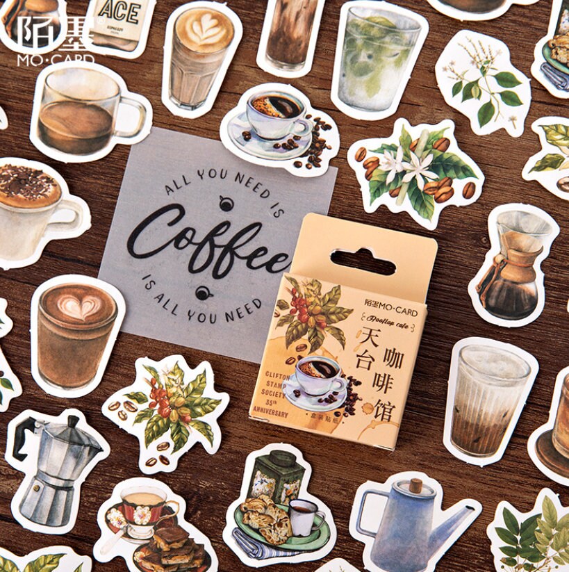 46pcs Coffee Sticker Pack / Stickers / Planner Stickers