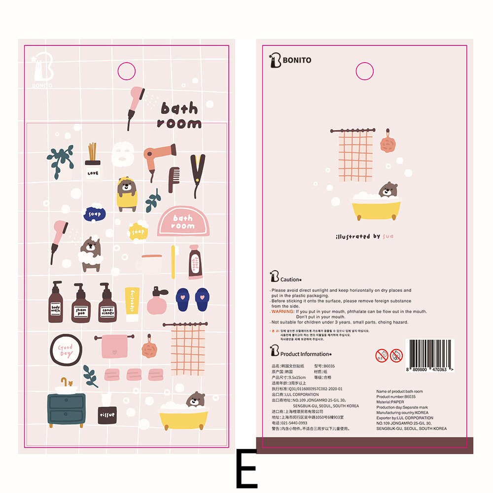 BONITO Korean Cute Emoji Dog Cat Stickers | Kawaii Animal Planner Decorative Stickers | Bujo Junk Journal Collage Scrapbooking Supplies