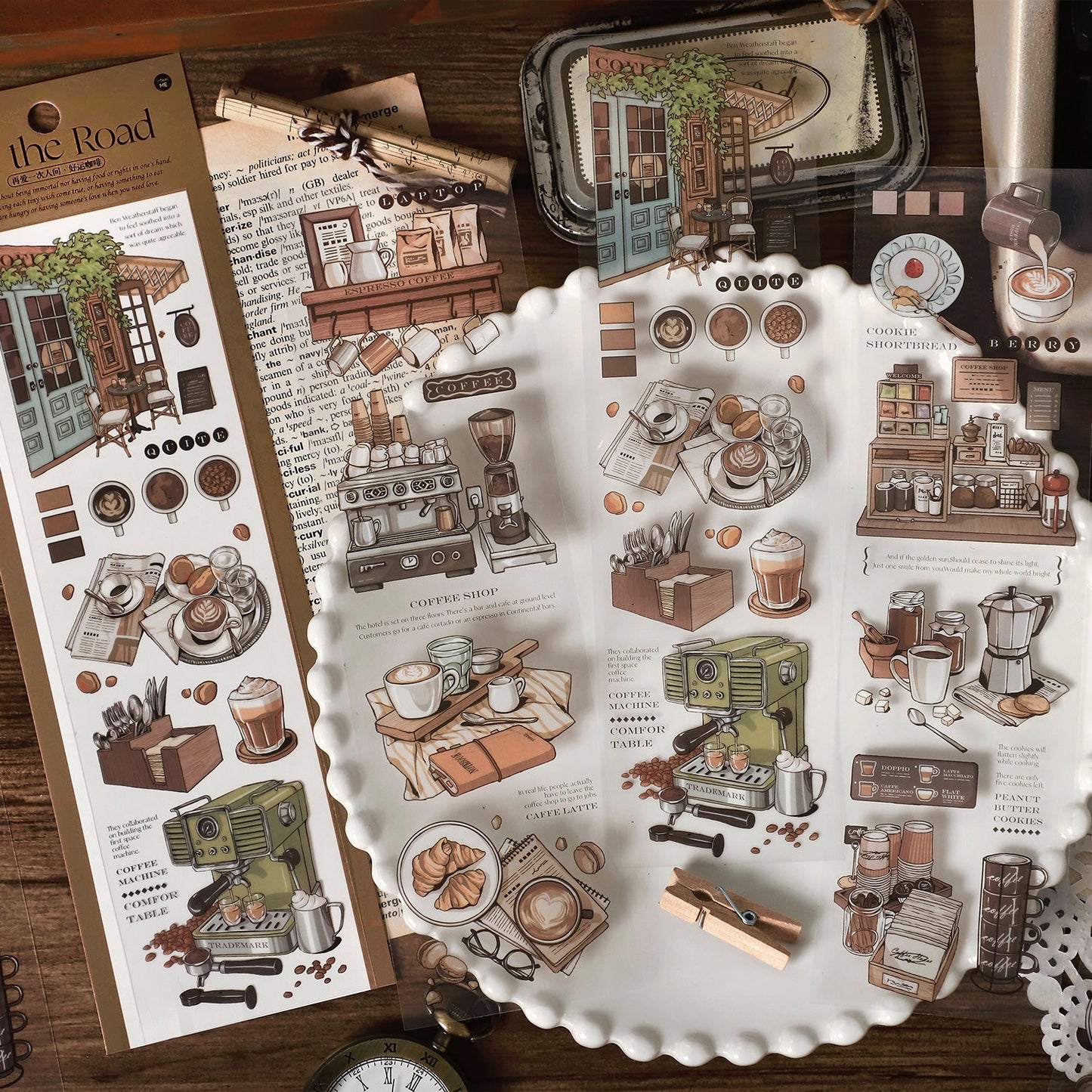 Life Aesthetics Retro Sticker Pack| Coffe Stickers | Planner Sticker Set | Junk Journal | Die Cut Deco Stickers | Scrapbooking Supplies
