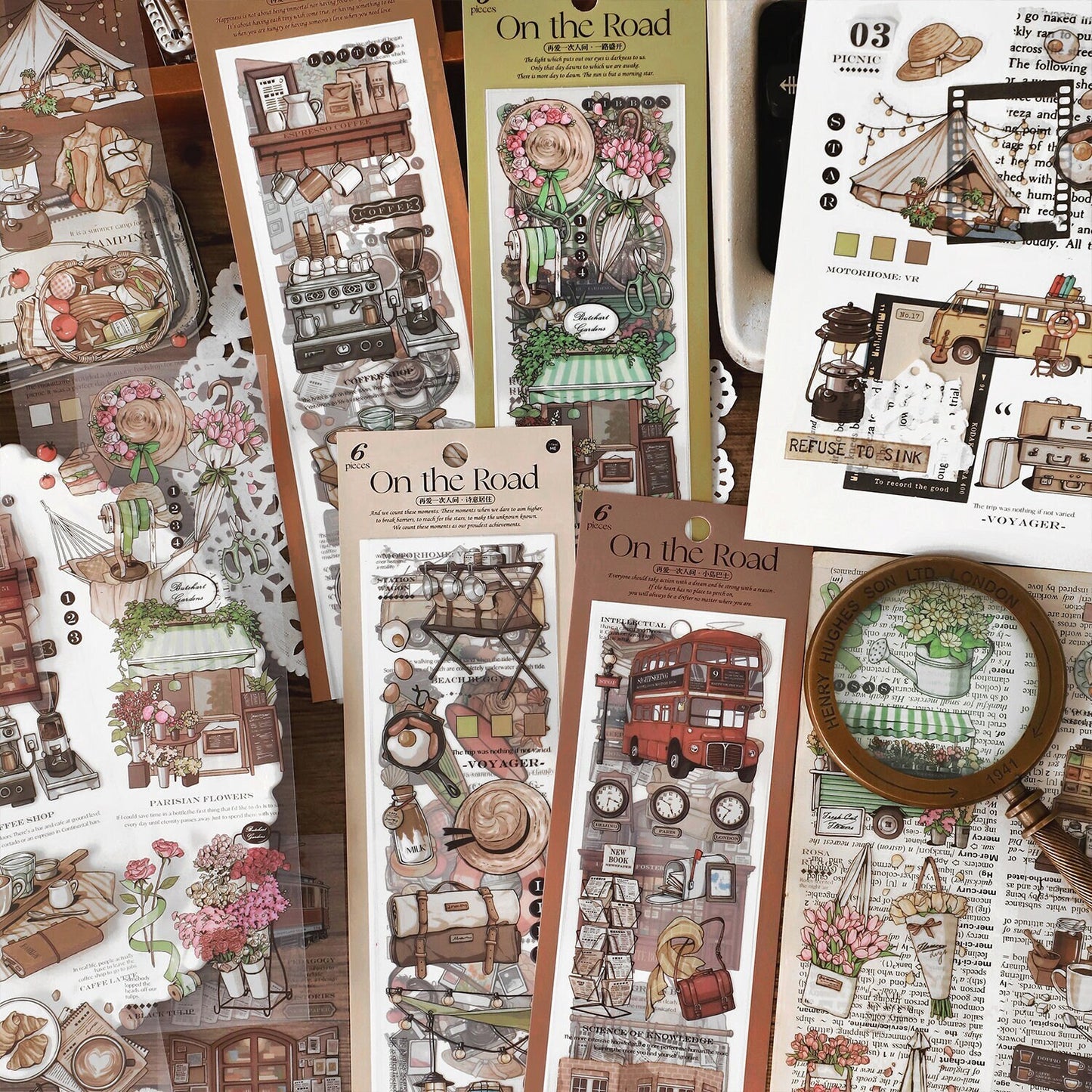 Life Aesthetics Retro Sticker Pack| Coffe Stickers | Planner Sticker Set | Junk Journal | Die Cut Deco Stickers | Scrapbooking Supplies
