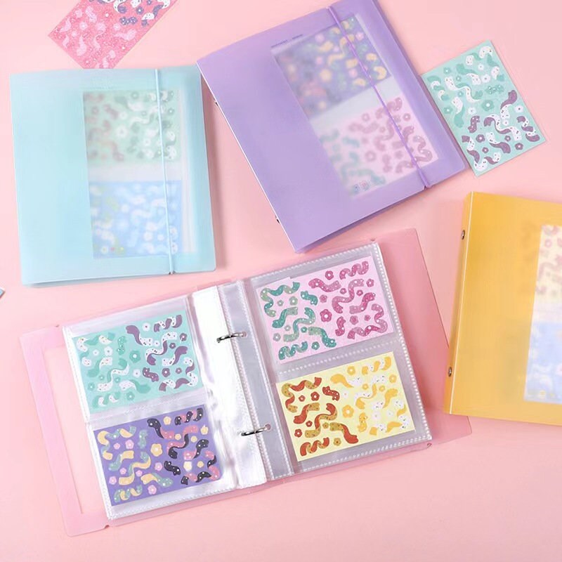 A5 2 Ring Sticker Storage Book | Card Storage | 6 Ring Binder | Clear Binder | Photo Storage Album | Back to School | Scrapbooking Organizer
