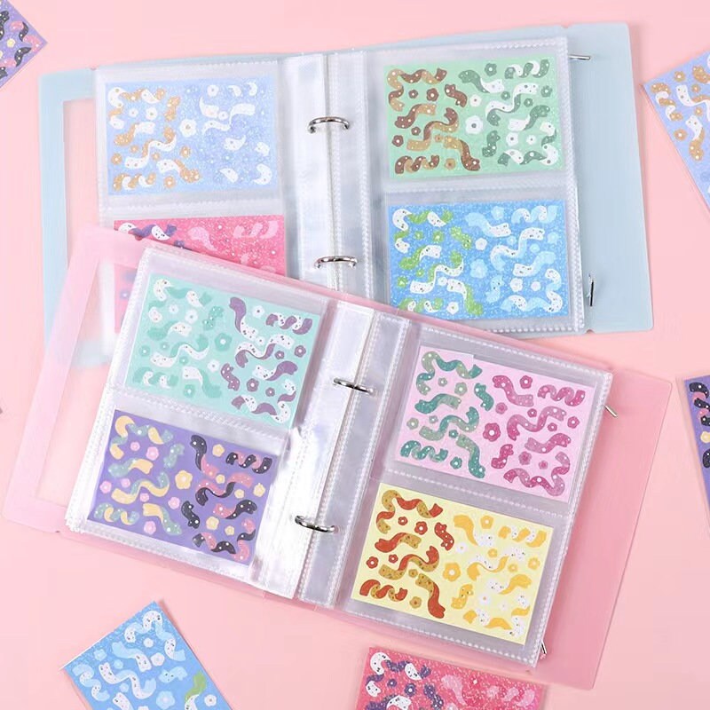 A5 2 Ring Sticker Storage Book | Card Storage | 6 Ring Binder | Clear Binder | Photo Storage Album | Back to School | Scrapbooking Organizer