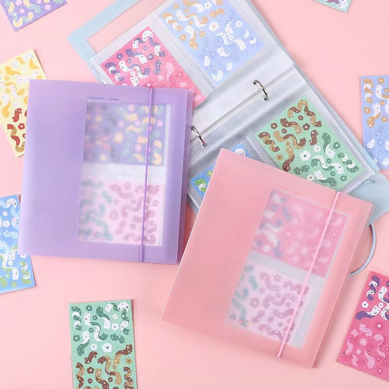 A5 2 Ring Sticker Storage Book | Card Storage | 6 Ring Binder | Clear Binder | Photo Storage Album | Back to School | Scrapbooking Organizer