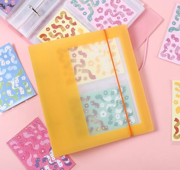 A5 2 Ring Sticker Storage Book | Card Storage | 6 Ring Binder | Clear Binder | Photo Storage Album | Back to School | Scrapbooking Organizer
