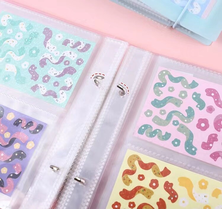 A5 2 Ring Sticker Storage Book | Card Storage | 6 Ring Binder | Clear Binder | Photo Storage Album | Back to School | Scrapbooking Organizer