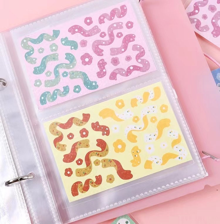 A5 2 Ring Sticker Storage Book | Card Storage | 6 Ring Binder | Clear Binder | Photo Storage Album | Back to School | Scrapbooking Organizer