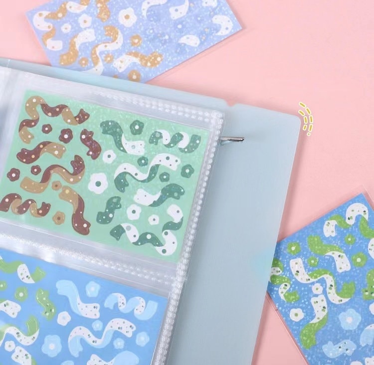 A5 2 Ring Sticker Storage Book | Card Storage | 6 Ring Binder | Clear Binder | Photo Storage Album | Back to School | Scrapbooking Organizer
