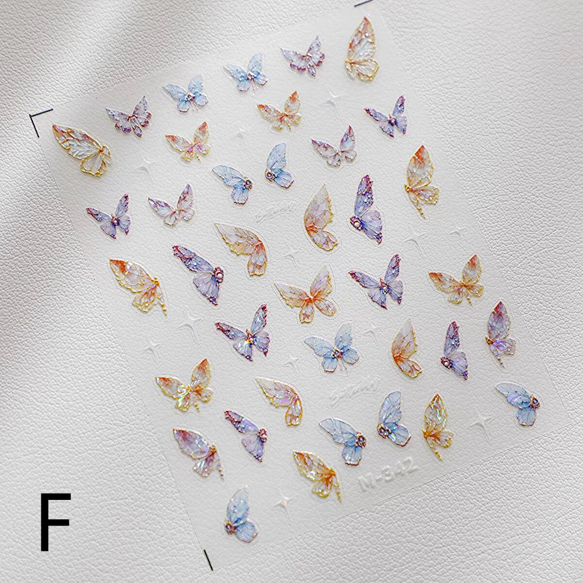 Dreamy Butterfly Sticker Sheet | Cup Phone Case Earphone Case Decoration Stickers | Planner Journal Scrapbooking Kids Craft Supplies