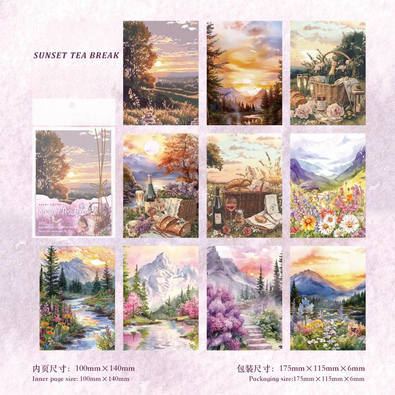 Nature Landscape Collage Decor PET Sticker | Nature Inspired | DIY Deco Stickers Junk Journal Collage Scrapbooking Stationery Supplies