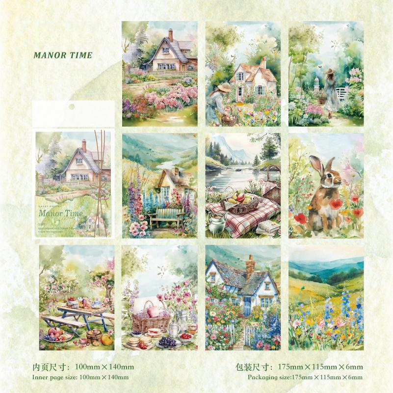 Nature Landscape Collage Decor PET Sticker | Nature Inspired | DIY Deco Stickers Junk Journal Collage Scrapbooking Stationery Supplies