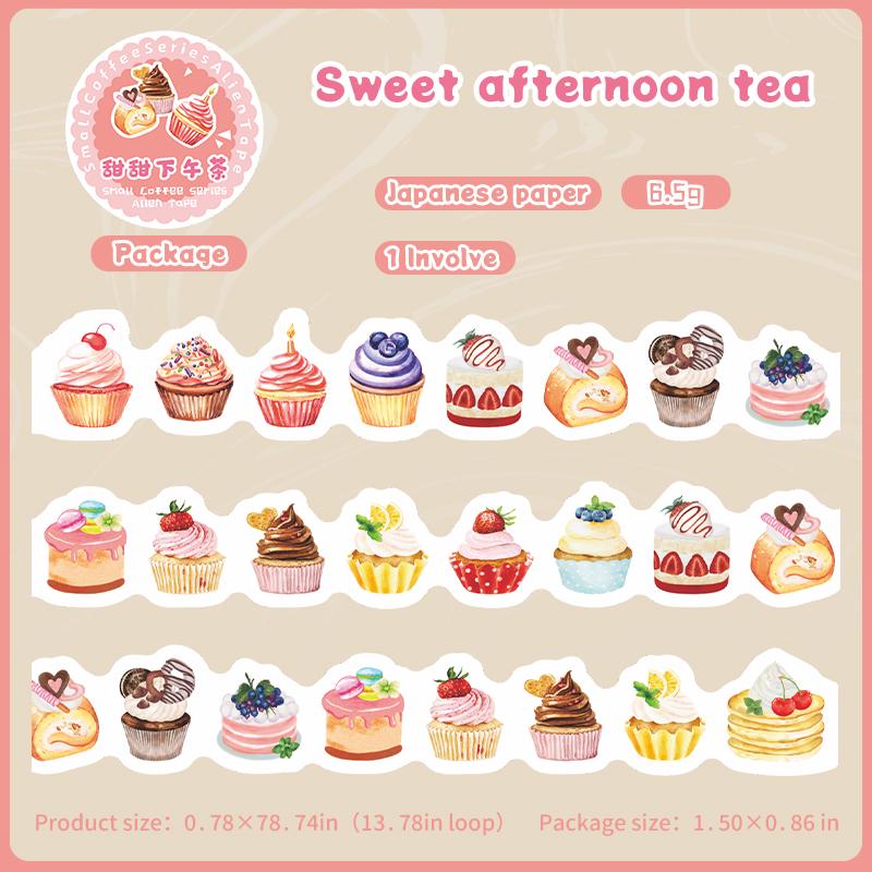 Mini Coffee Bread Drink Dessert Shaped Washi Tape |Cute Food Decorative Tape | DIY Journal Planner Collage Scrapbooking Supplies | Kid Craft