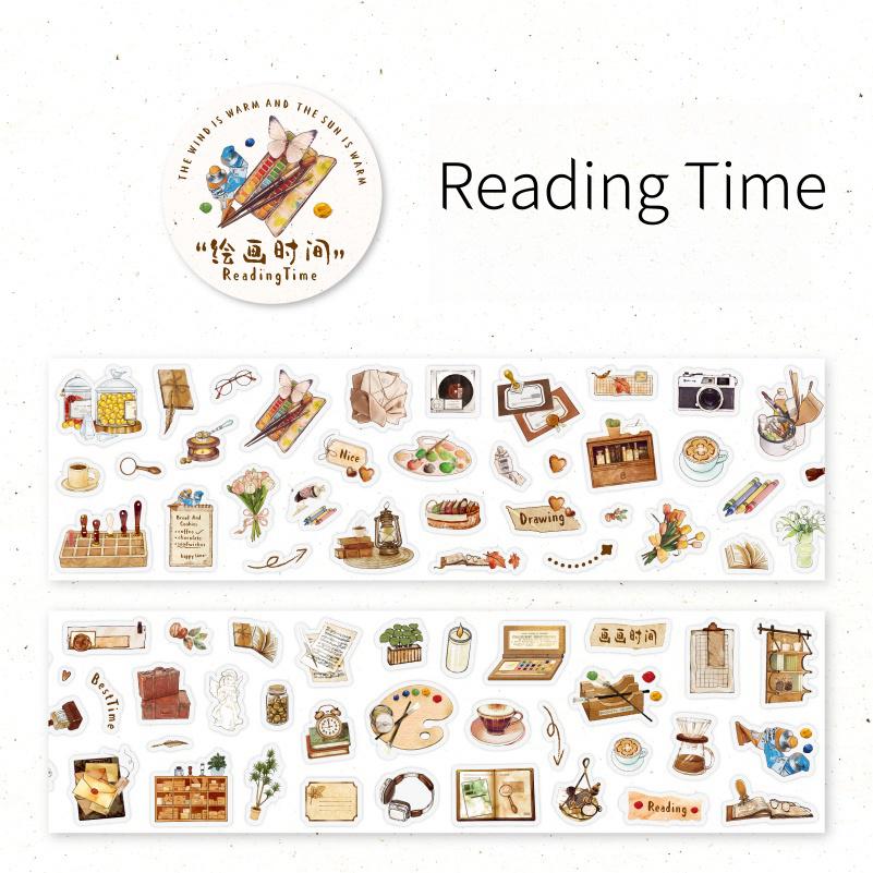 Cute Coffee Bread Drink Dessert Camping Reading Mini Sticker | Coffee Lover Decorative PET Tape | Journal Scrapbooking Collage Supplies