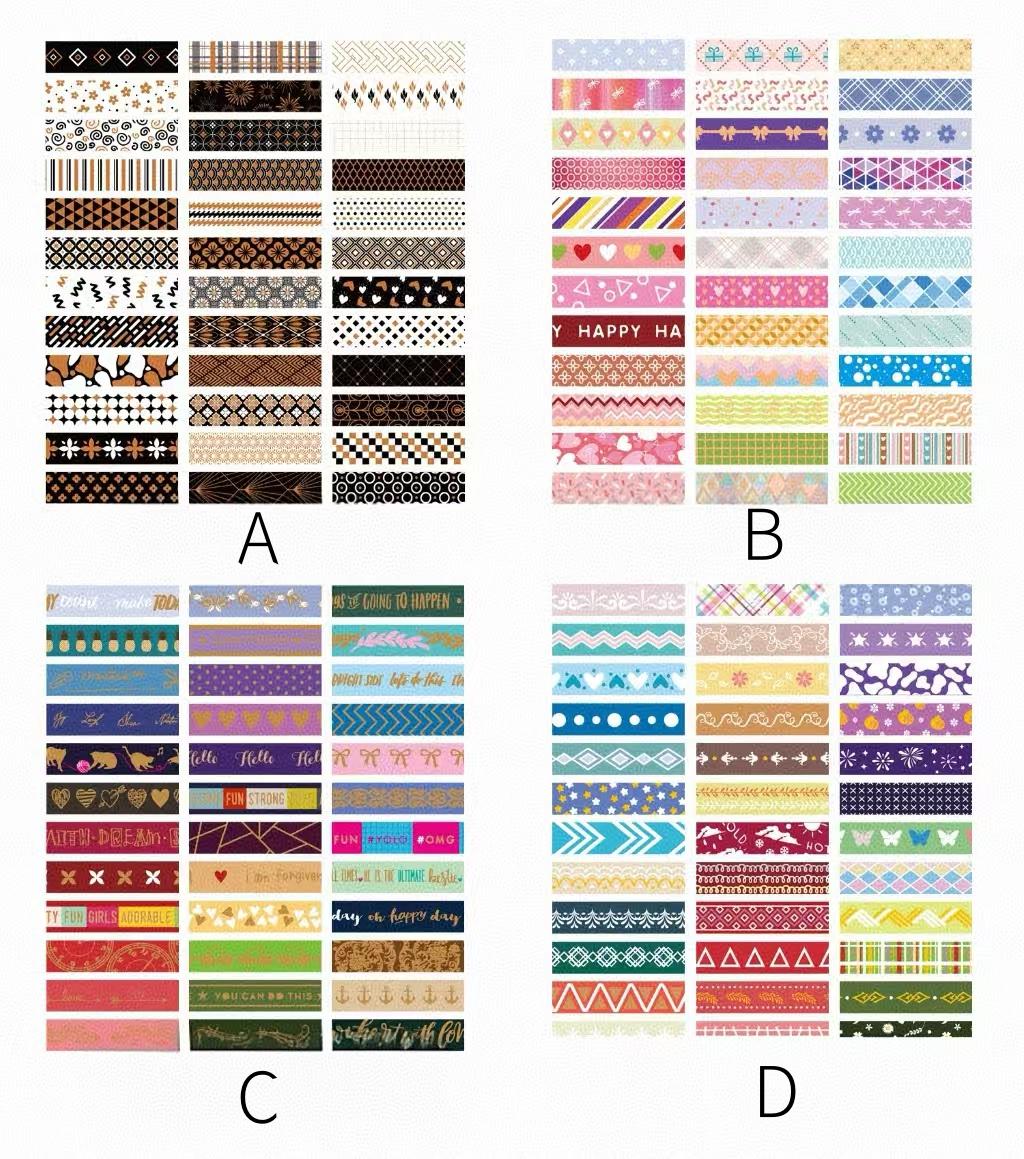 36 Rolls Premium Gold Foil Slim Washi Tape Set | Rainbow Color Japanese Washi Tape | Decorative Tapes | Planner Journal Gift Wrapping