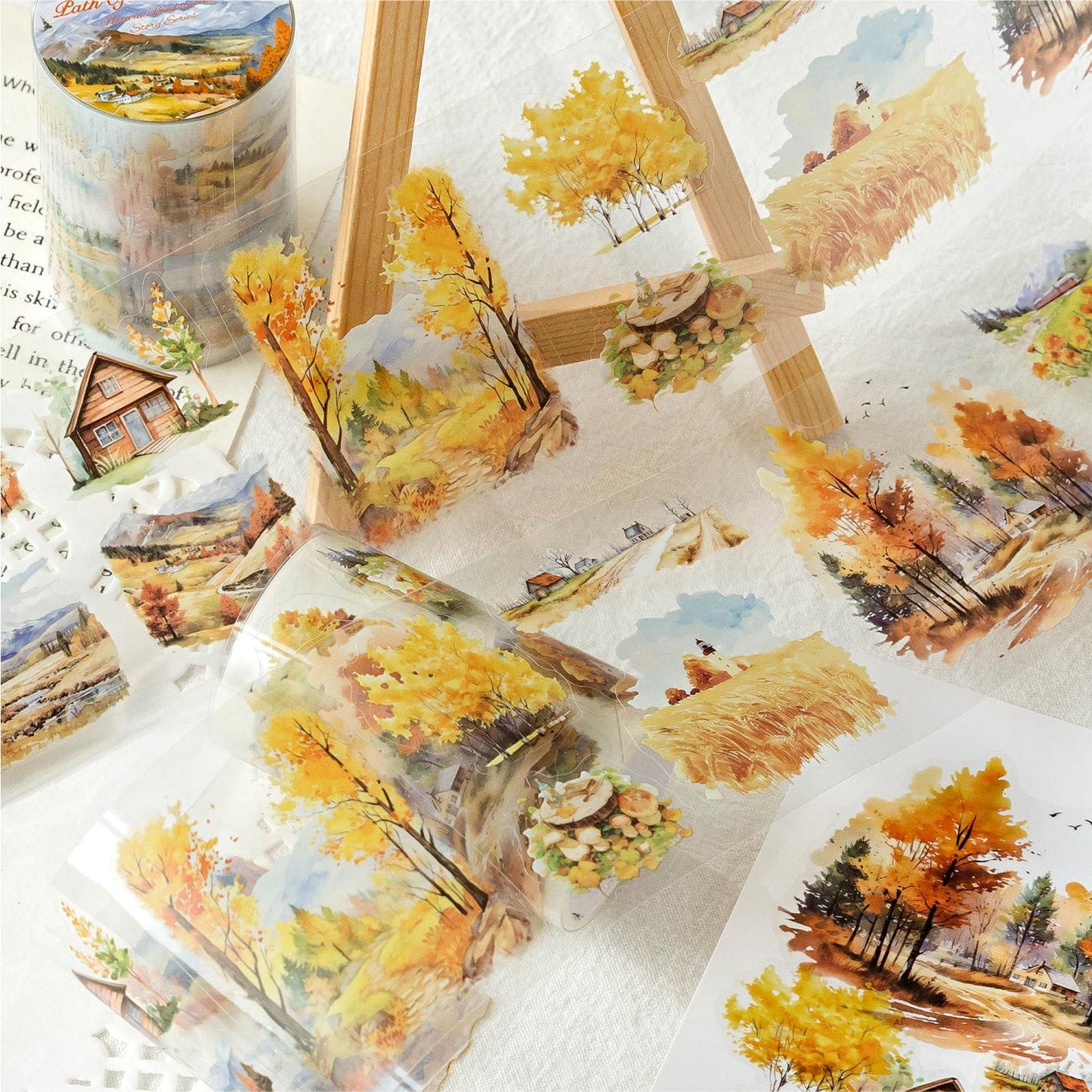 Natural Landscape Tape | Beautiful Scenery PET Tape Roll | Four Seasons Tape | Decorative Tapes | Junk Journal Collage Planner Supplies