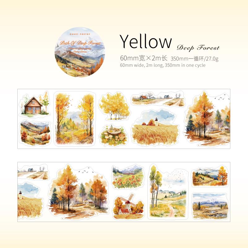 Natural Landscape Tape | Beautiful Scenery PET Tape Roll | Four Seasons Tape | Decorative Tapes | Junk Journal Collage Planner Supplies