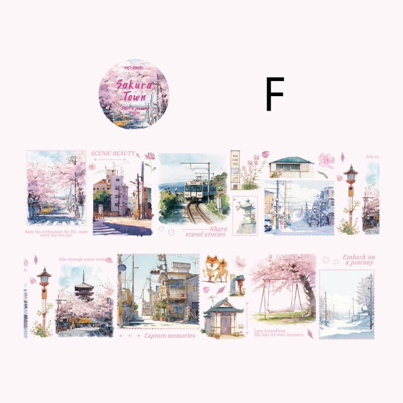 Beautiful Scenery Tape | Travel Sketches PET tape | Masking Tape | PET Tape Roll | Travel Themes Tape | Gift Wrapping | Gift for Girls