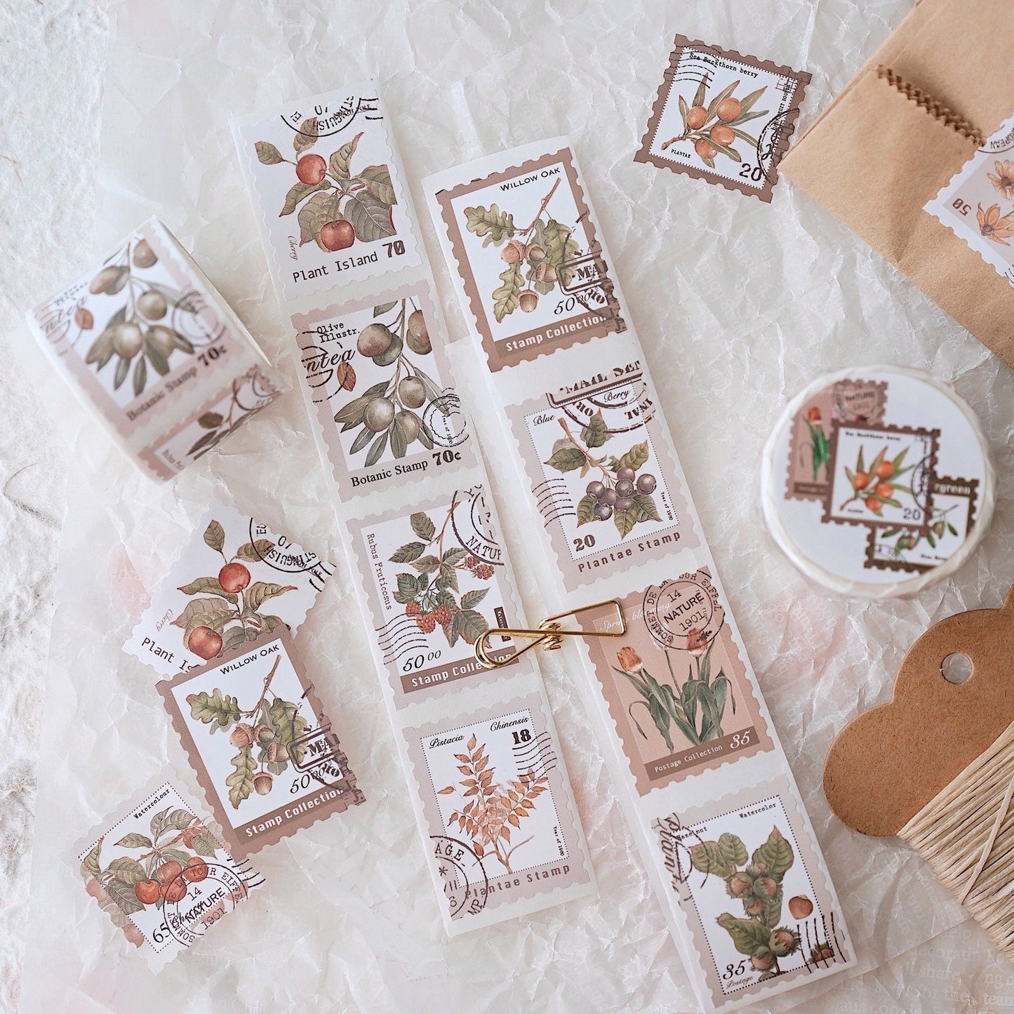 Plant Stamp Album Washi Tape | Planner | Bullet Journal | Gift Wrapping