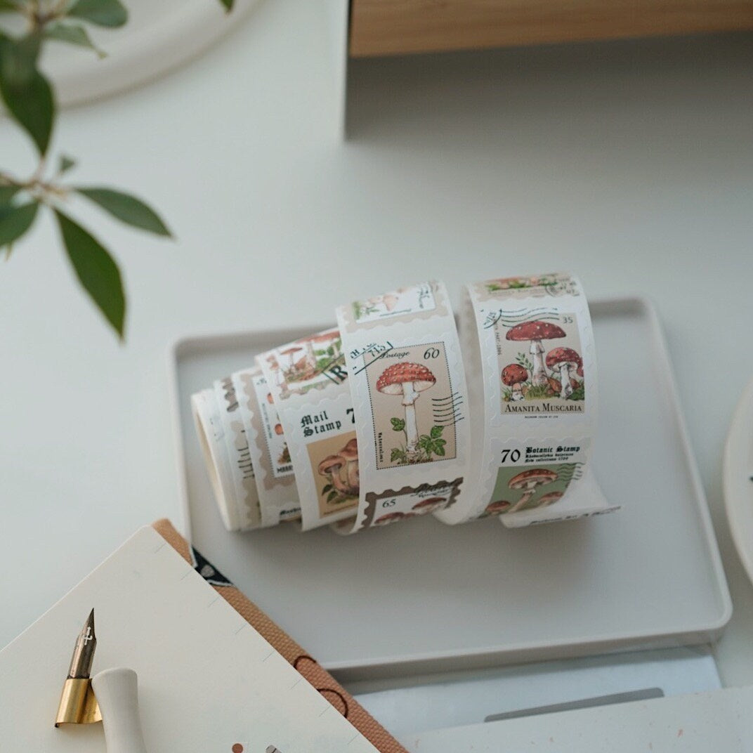 Mushroom Stamp Album Washi Tape | Planner | Bullet Journal | Gift Wrapping