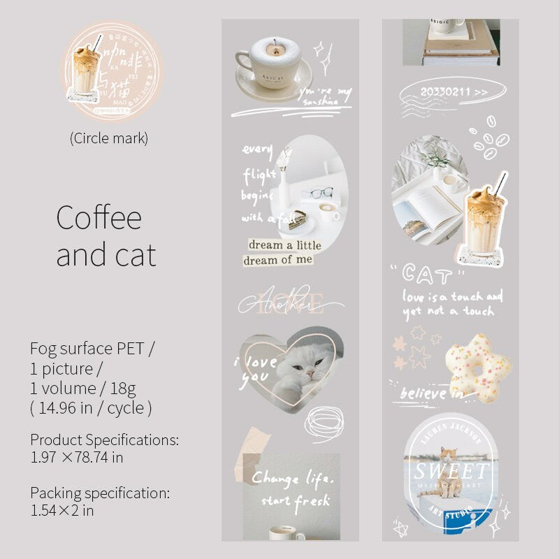 Life Aesthetics PET Tape | Daily Life Items PET tape | Junk Journal Planner Bujo Tape | Gift Wrapping | Gift for Girls