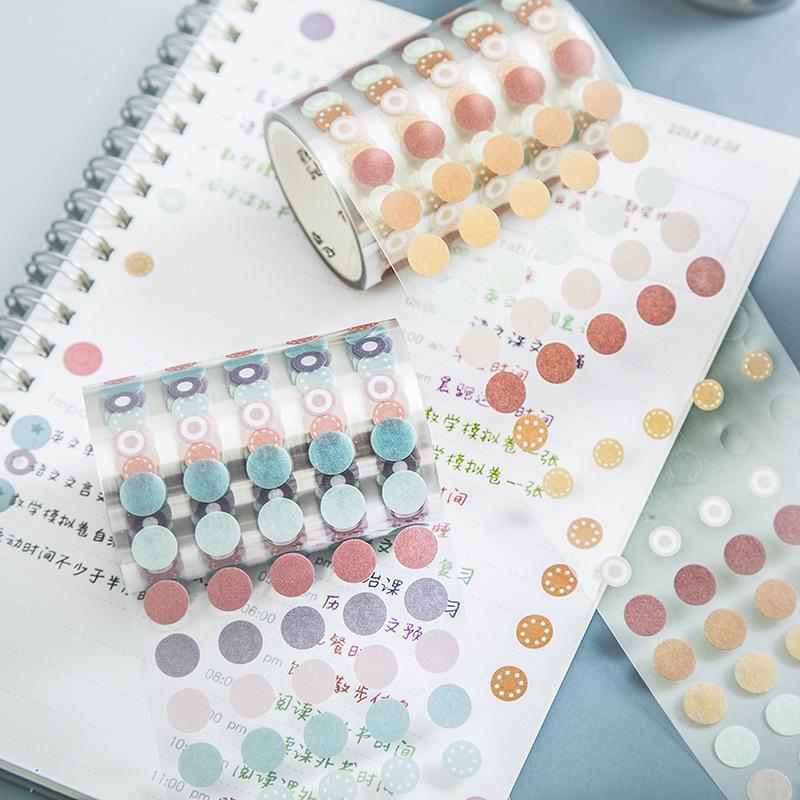 Dot Round Sticker Tape | Functional Stickers | Planner Sticker | Basic Stickers | Bujo Sticker kit | Study School Supplies