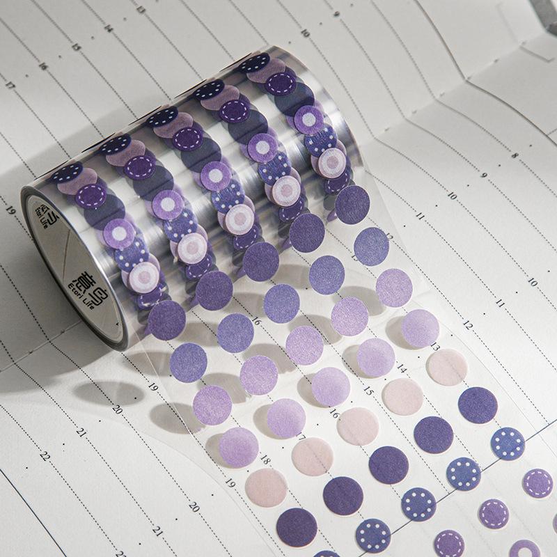 Dot Round Sticker Tape | Functional Stickers | Planner Sticker | Basic Stickers | Bujo Sticker kit | Study School Supplies