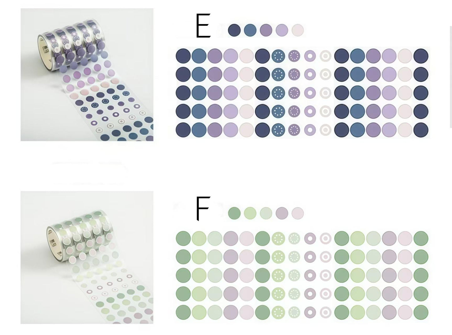 Dot Round Sticker Tape | Functional Stickers | Planner Sticker | Basic Stickers | Bujo Sticker kit | Study School Supplies