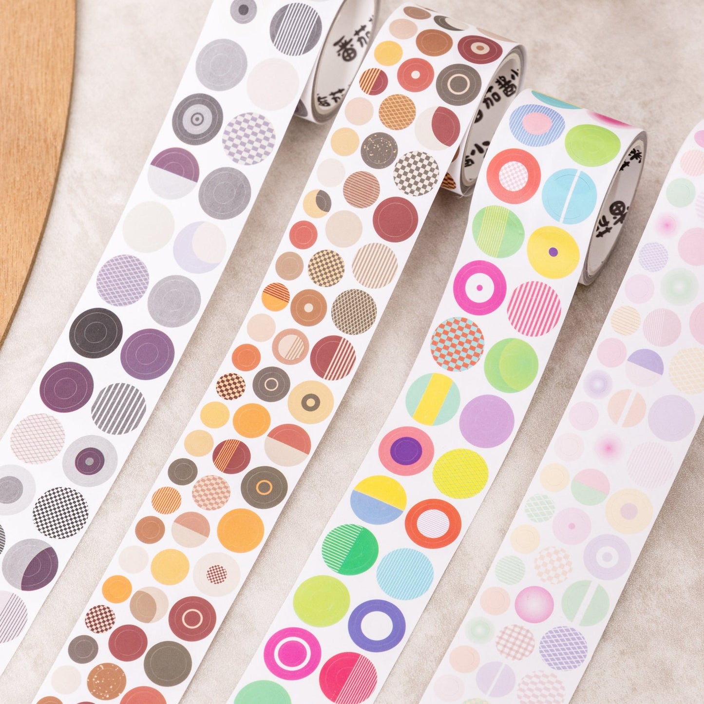 Dot Round Die Cut Tape | Dot Planner Sticker Tape | Dot BuJo Sticker | Planner Study School Supplies